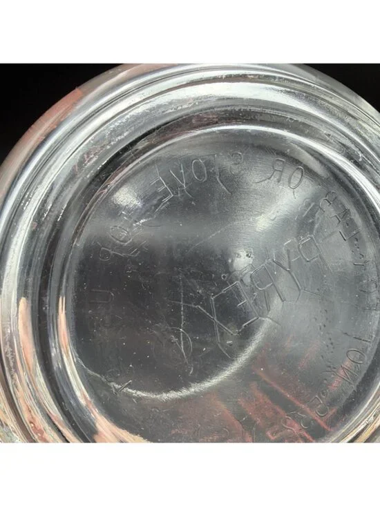 Vintage Pyrex Clear Glass 1 Quart Measuring Cup 532 D Handle Red Lettering - Picture 10 of 12